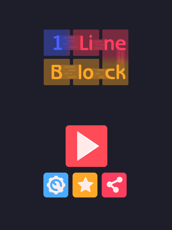 One Line Block Puzzle iPad screenshot