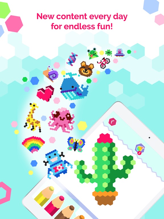 HexaParty - Hexel art for Kids iPad screenshot 5 - Entertainment app