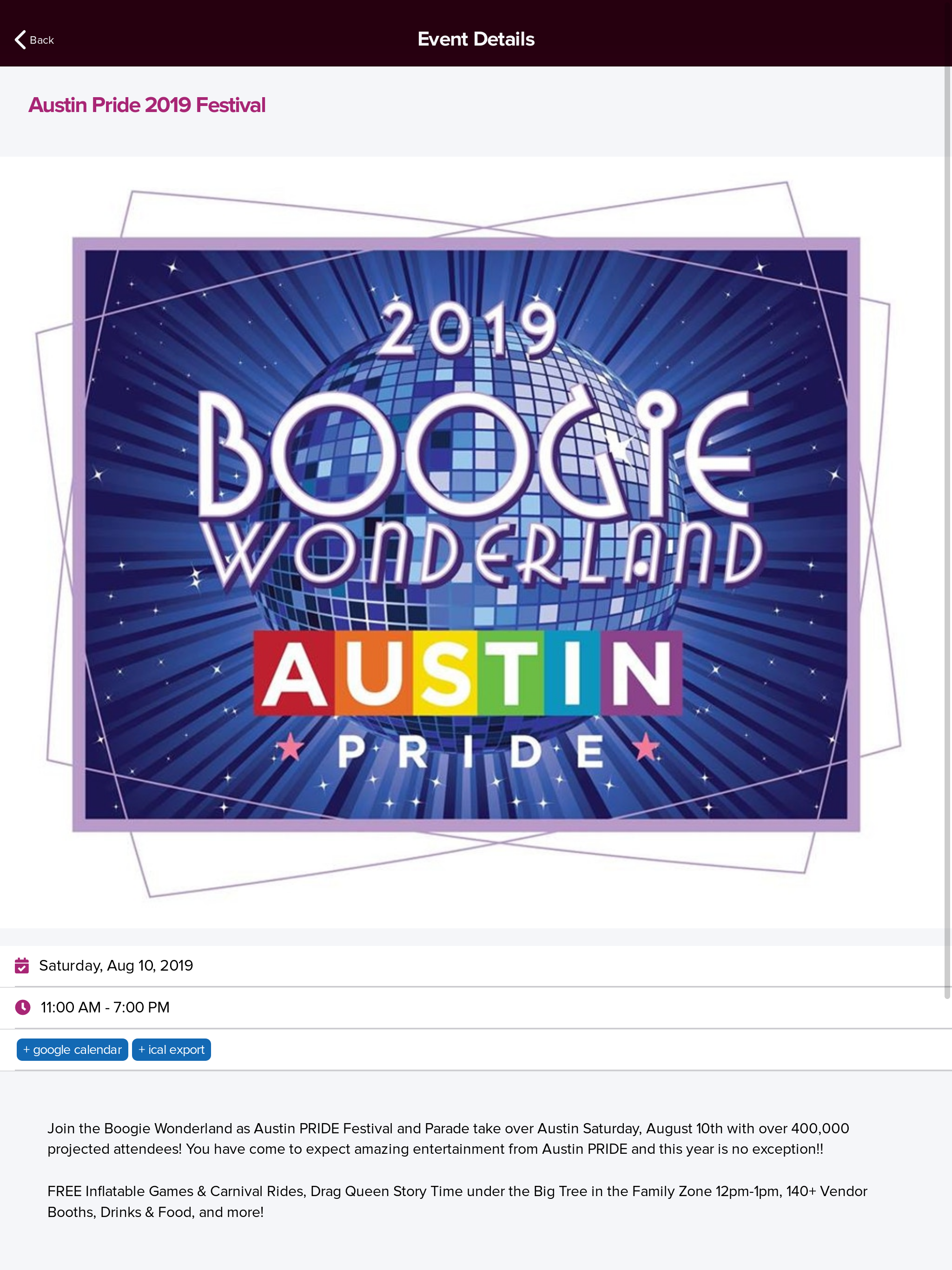 Austin Pride Official screenshot 14