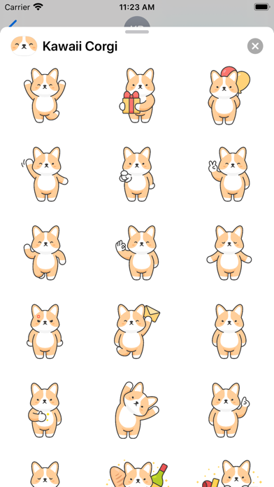 Screenshot #2 pour Kawaii Corgi Welsh Stickers