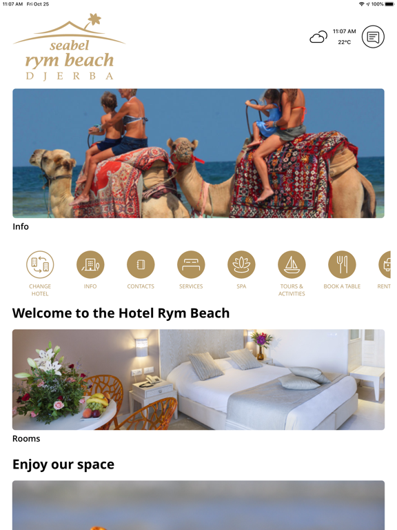 Seabel Hotels iPad screenshot 1 - Travel app