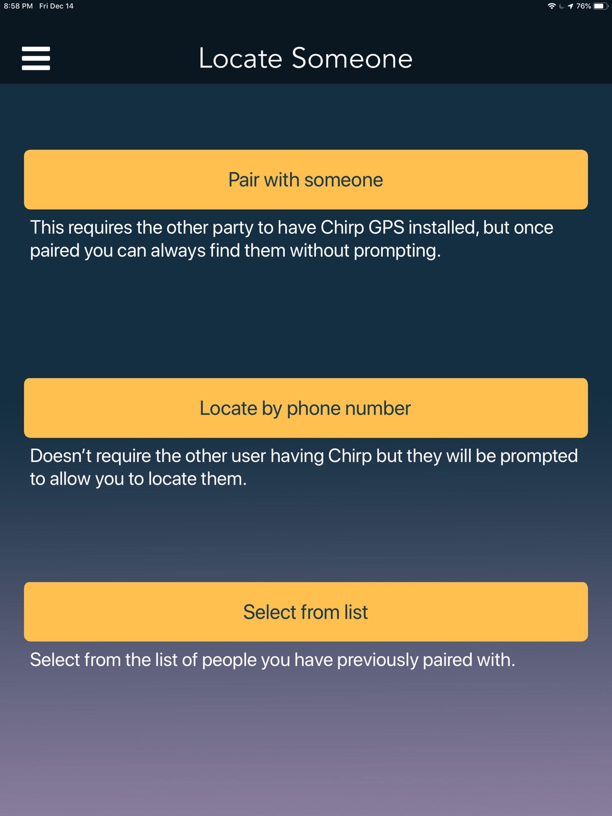 Chirp GPS: Family Locator ipad screenshot 2