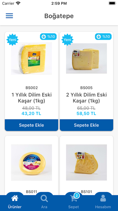 Screenshot #1 pour Boğatepe Süt Ürünleri