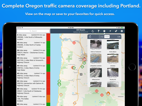 Oregon Roads Traffic iPad screenshot 4 - Travel app