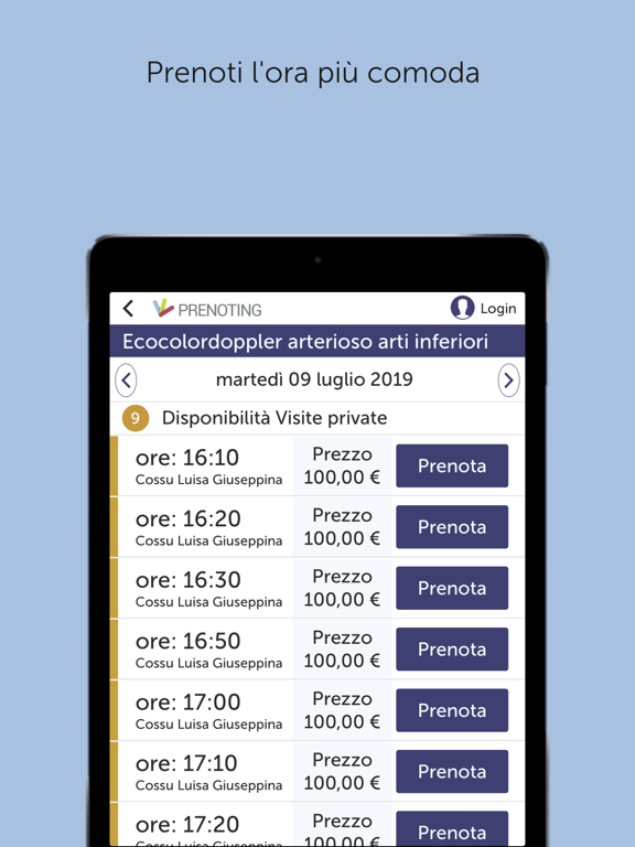 Prenoting Poliambulanza iPad screenshot 6