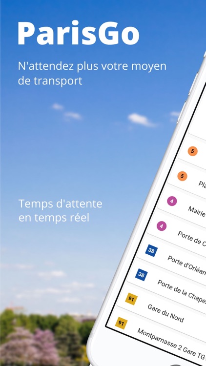 ParisGo - Horaires transports