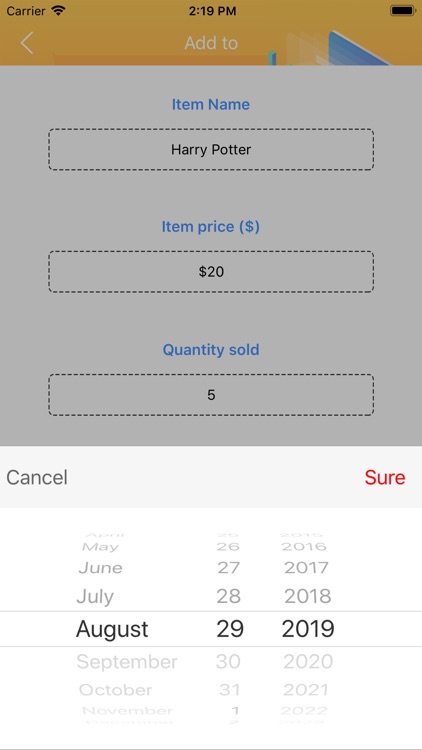 My Tiny Warehouse-Sales record