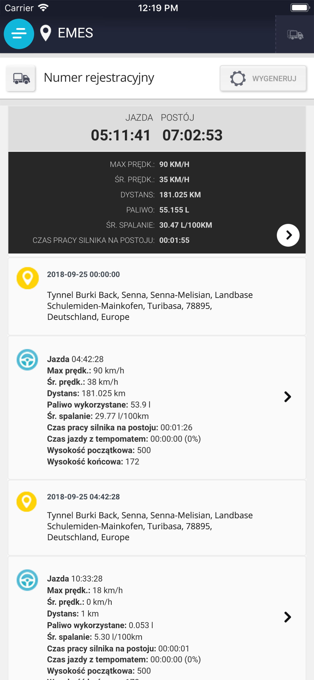 Monitoring EMES GPS screenshot 5