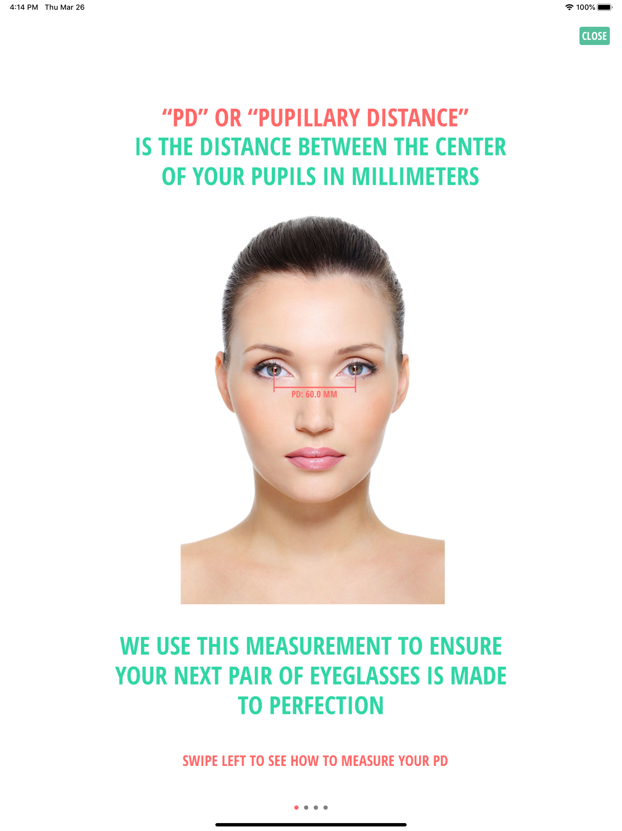 Pupil Distance PD Measure