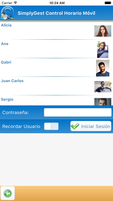 SimplyGest Control Horario Screenshot