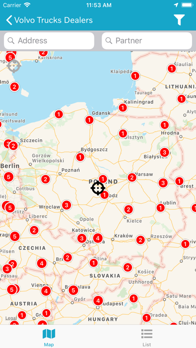 Screenshot #2 pour Volvo Trucks Dealer Locator