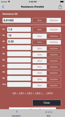 Game screenshot Electrical Parallel Calculator apk