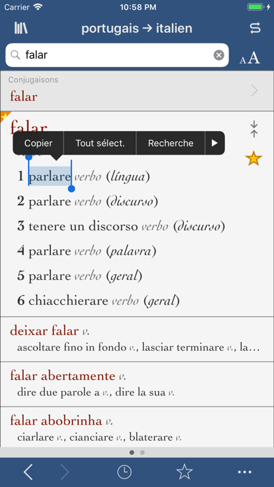 Screenshot #1 pour Ultralingua italien-portugais