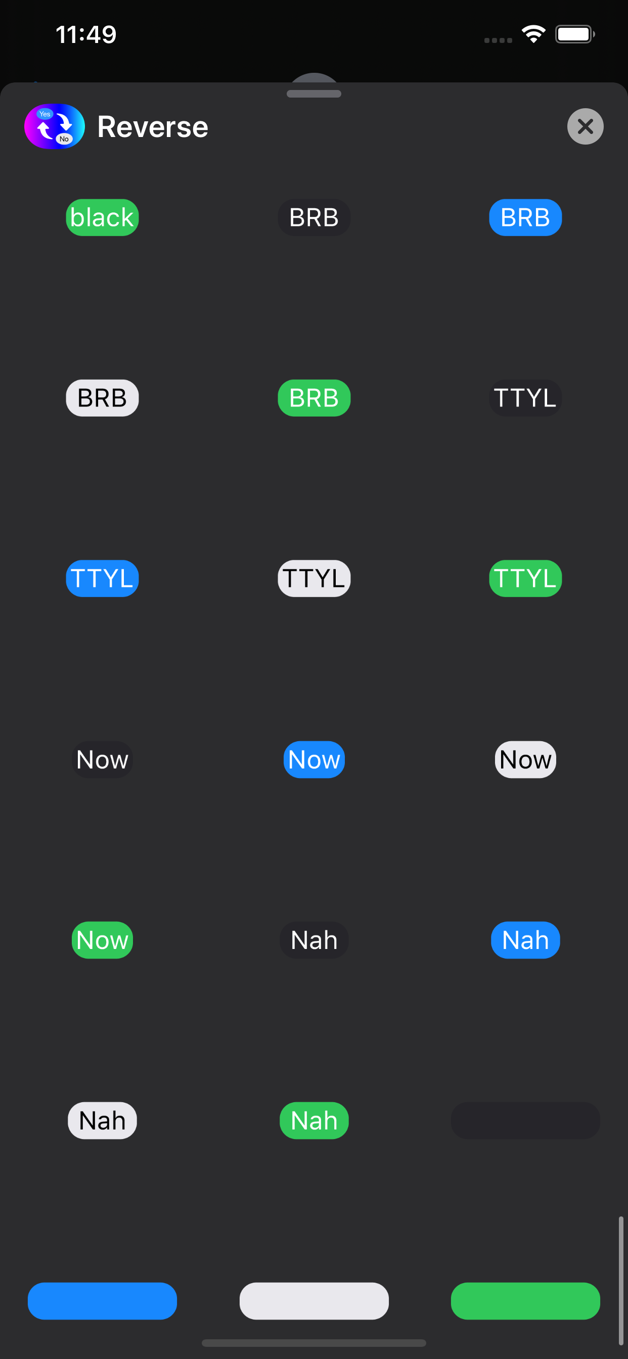 Yes No Reverse Stickers App screenshot 8