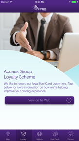Certas Energy Fuel Card screenshot