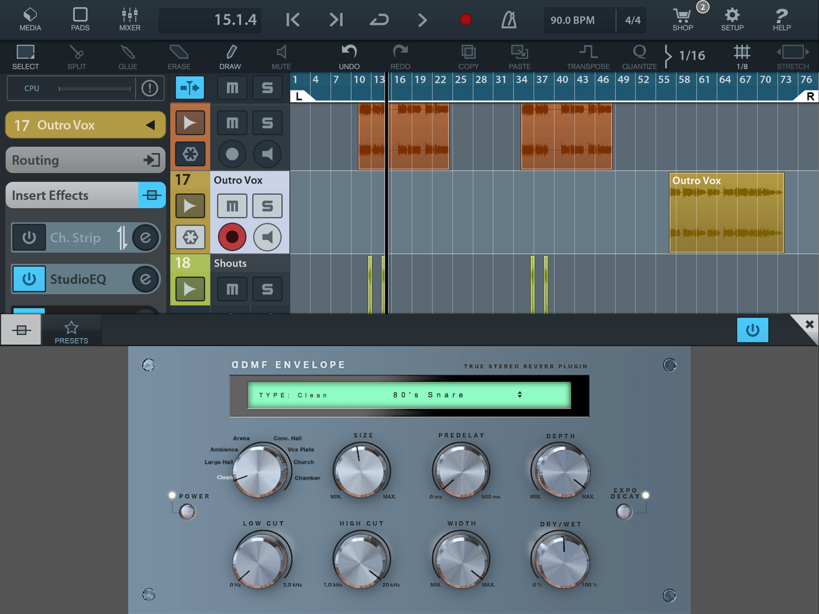 Envelope AU Reverb by DDMF