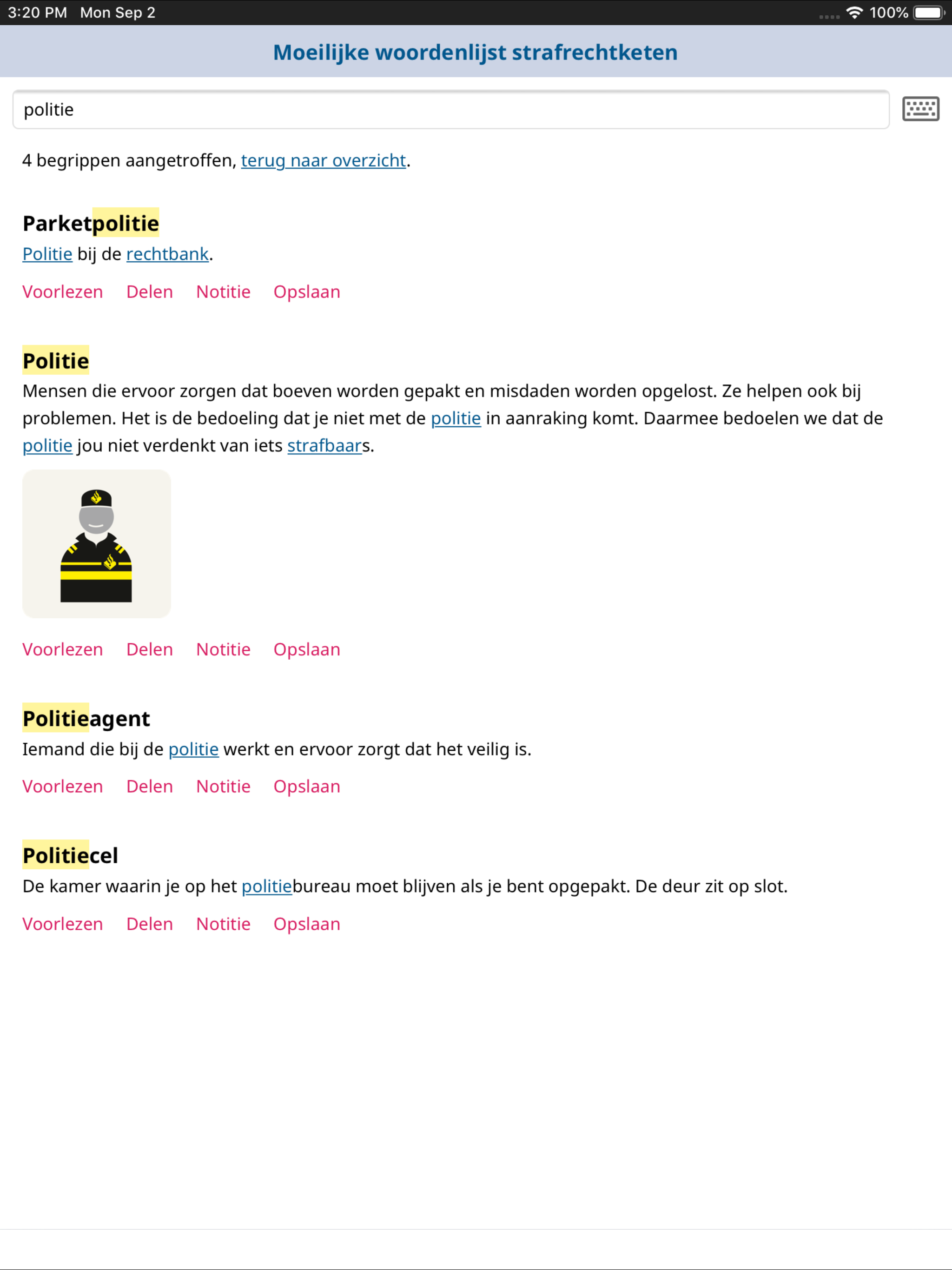 Moeilijke woordenlijst screenshot 4
