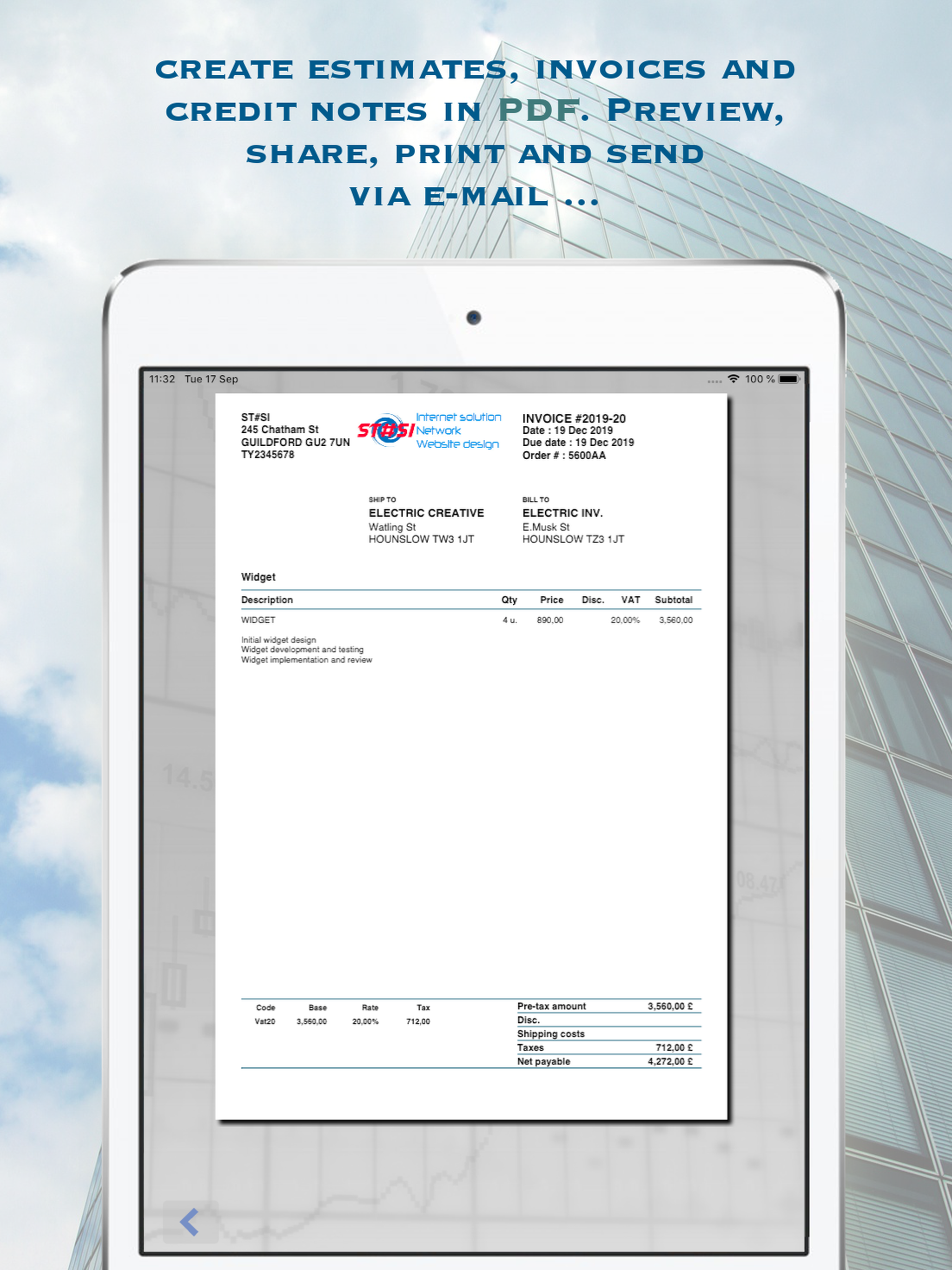 Estimates & Invoices Dux-facti