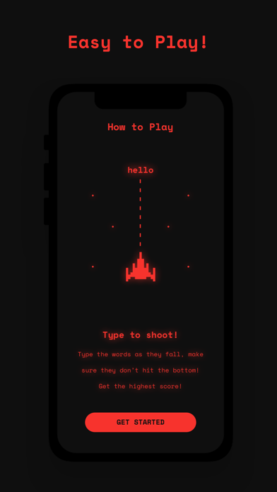 Screenshot #1 pour Text Invaders Game