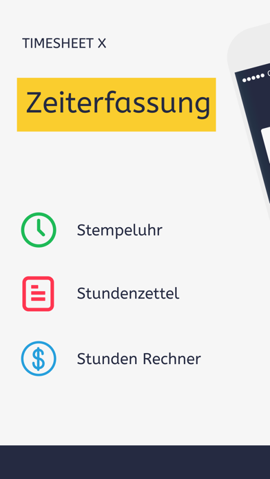 Timesheet X - Zeiterfassung — Screenshot 1