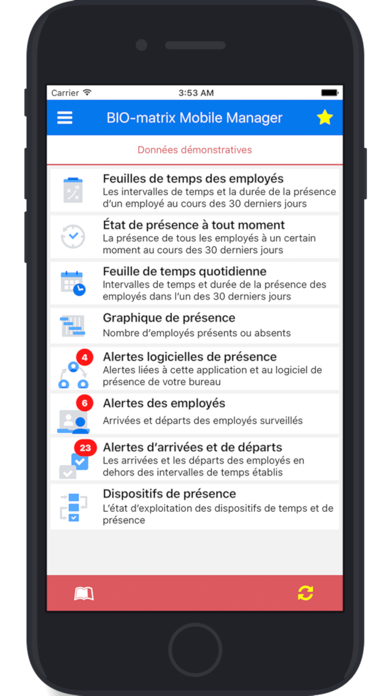 Screenshot #1 pour Bio-Matrix Mobile Manager