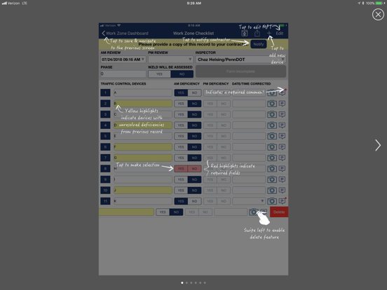 PennDOT - MCMPT iPad screenshot