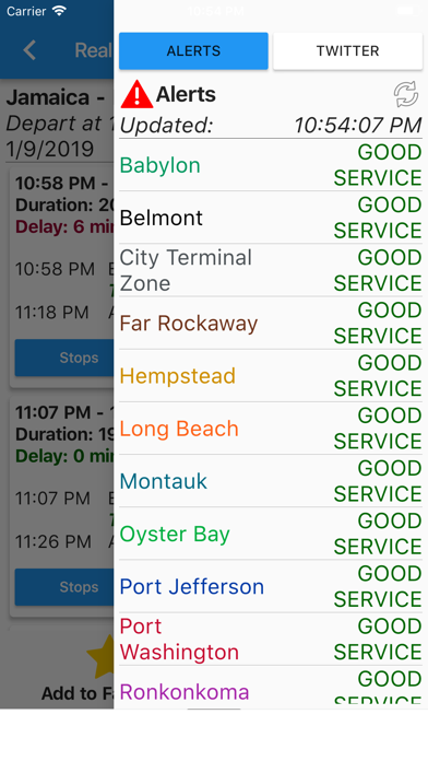 LIRR Navigator Screenshot