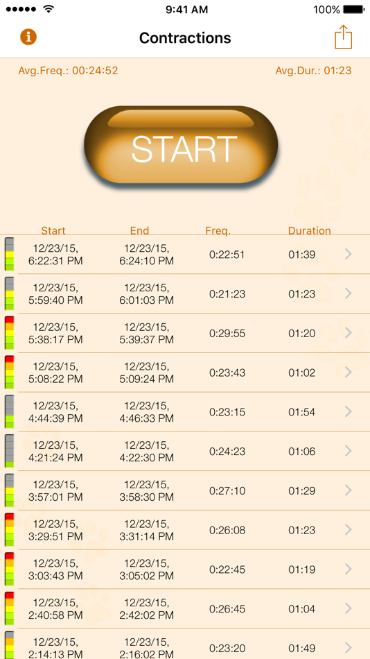 My Contraction Tracker - 4.1 - (iOS)