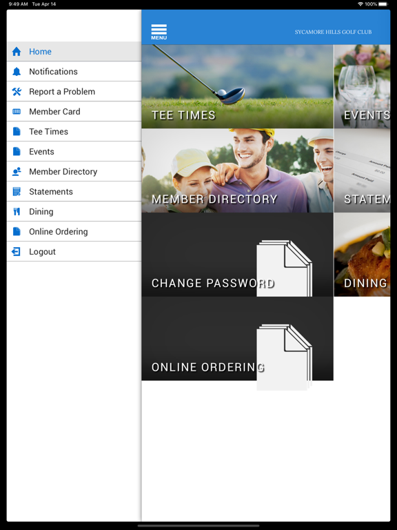Sycamore Hills Golf Club iPad screenshot 2 - Lifestyle app