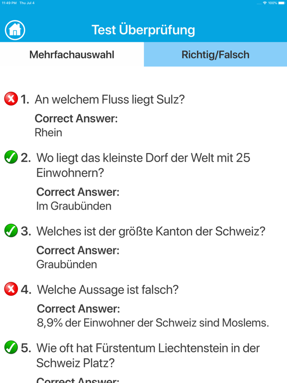 Screenshot #6 pour Die Schweiz Quiz