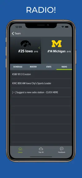 Game screenshot Iowa Football Schedules apk