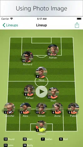 Game screenshot LineupMovie for Soccer apk