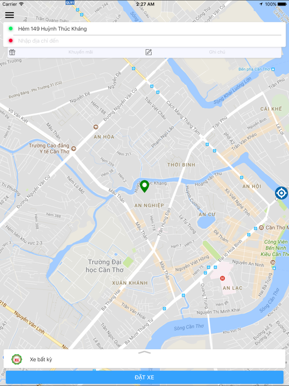 Taxi Khánh Cuờng iPad screenshot 4 - Travel app