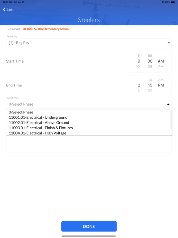 AB TimeClock 400 iPad screenshot