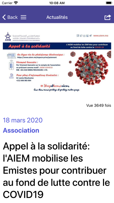 AIEM iPhone screenshot