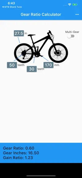 Game screenshot MTB Gear Ratio mod apk