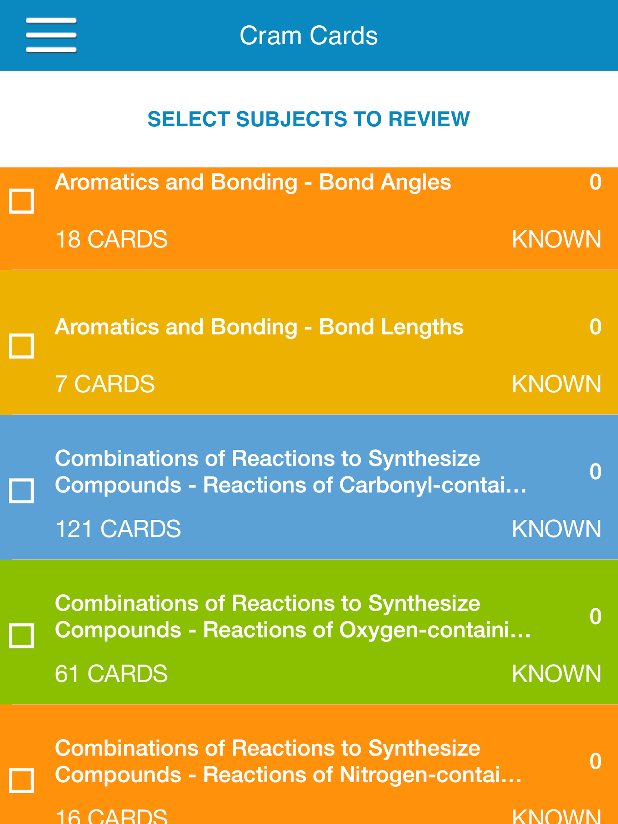 MCAT Organic Chem Cram Cards screenshot 11