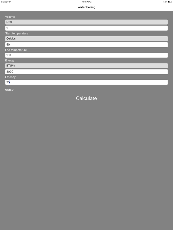 Screenshot #5 pour Water Heating Calculator