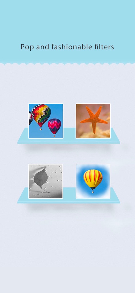 BoothCool - Heart Effects - Users can explore the app's array of stylish and fashionable filters, transforming everyday photos into unique artistic expressions with options like 'Magic Hour' and 'Black and White'.