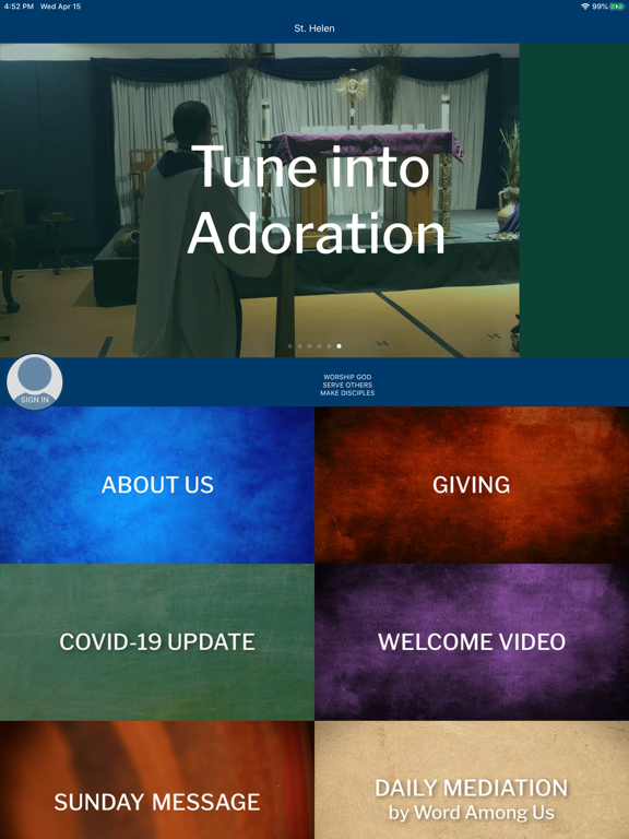 The Parish of Saint Helen iPad screenshot 1 - Lifestyle app