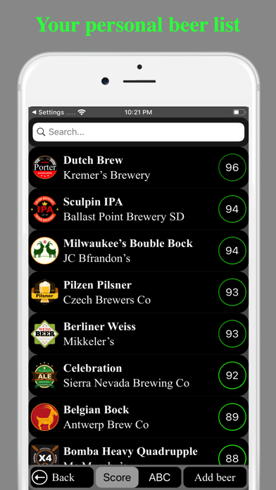 Beerista, the beer tasting app Screenshot