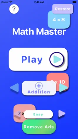 Game screenshot Mental Math Master hack