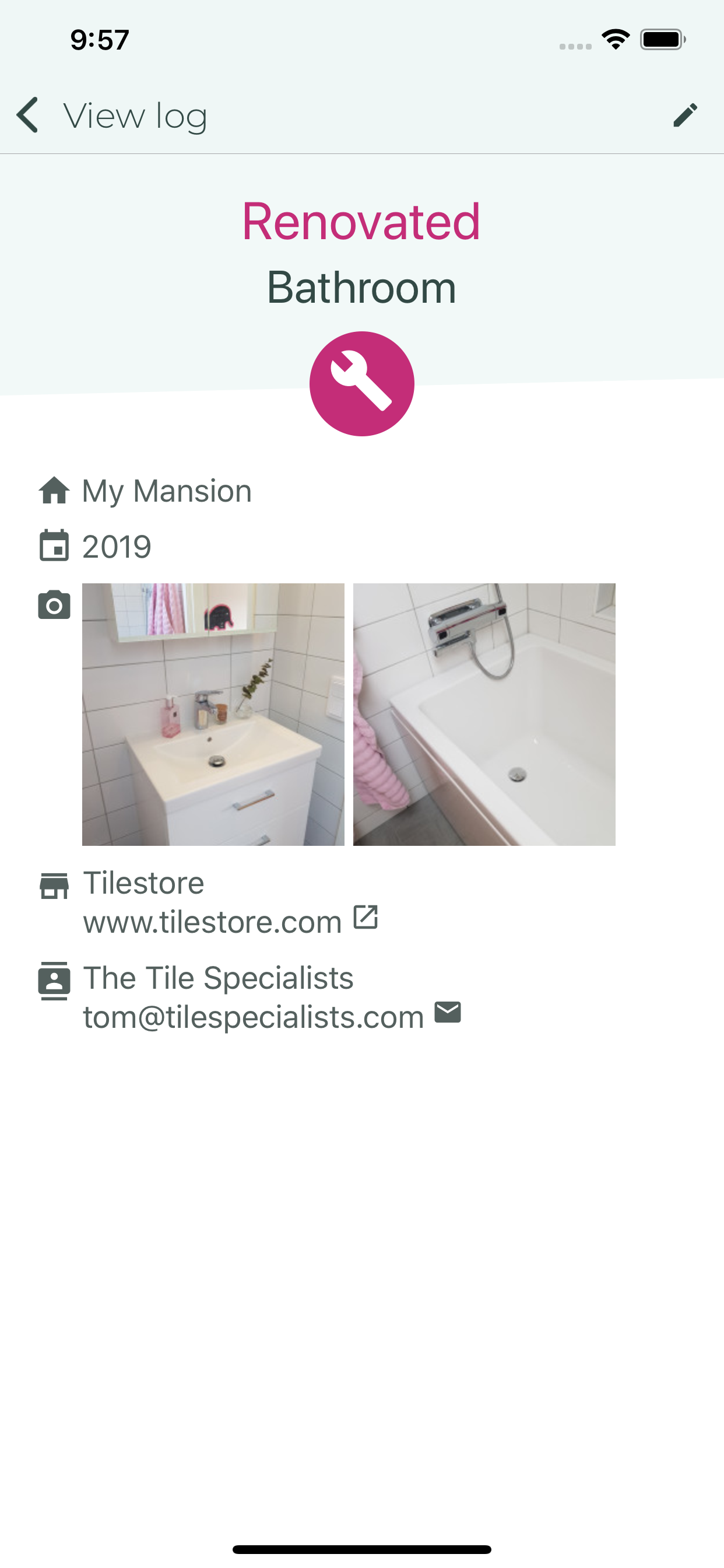 Home Log