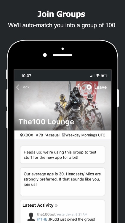 The100.io Destiny 2 Groups