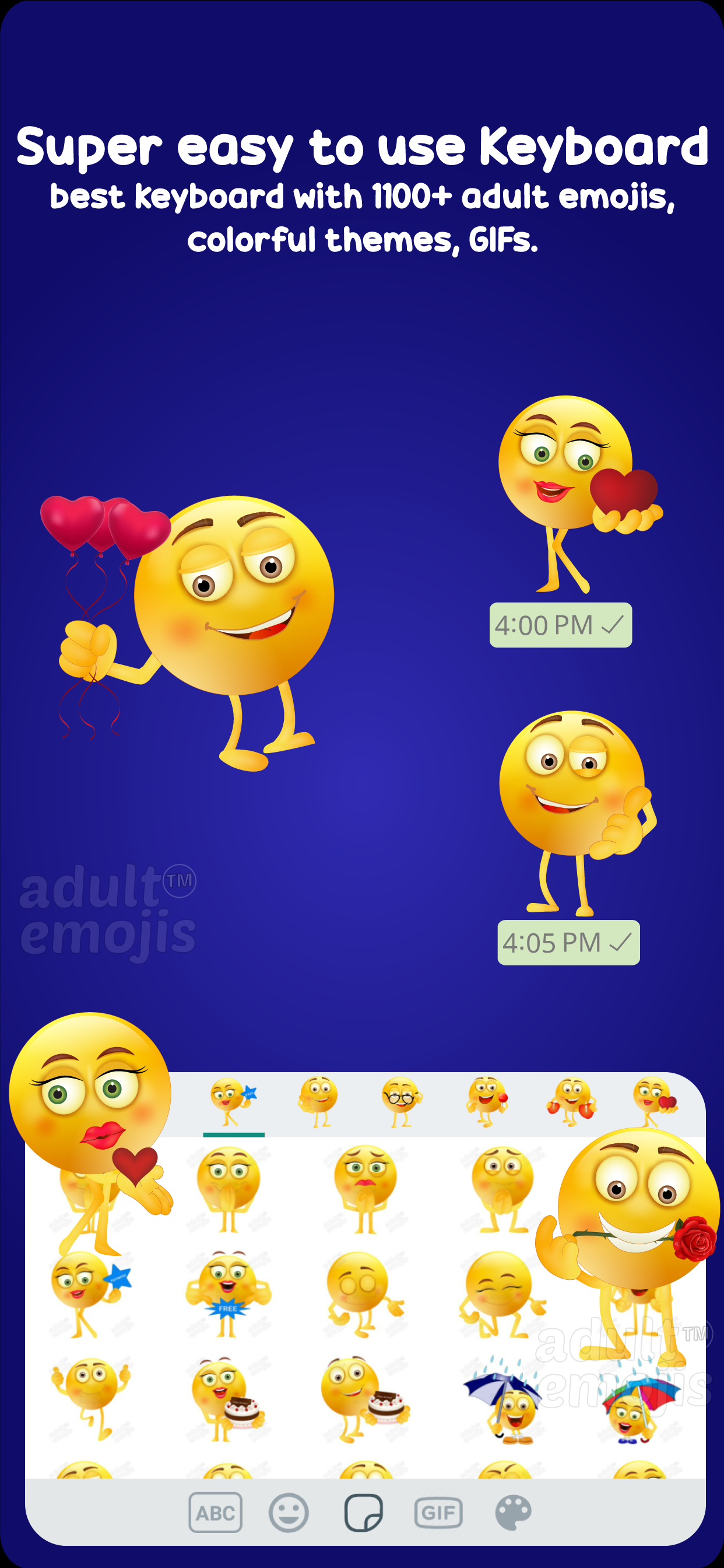 Adult Emoji Keyboard Stickers