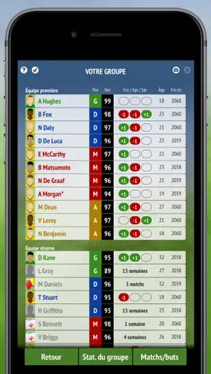 Capture d'écran de Football Chairman sur iPhone 4