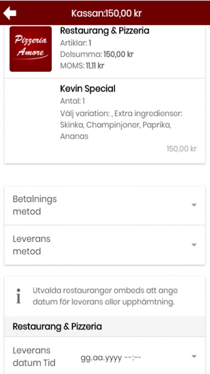 Restaurang & Pizzeria Amore screenshot-4