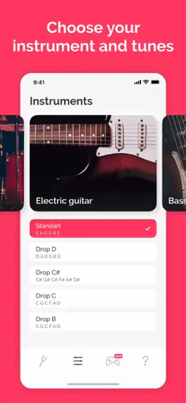Game screenshot Tuner: guitar, ukulele, bass apk