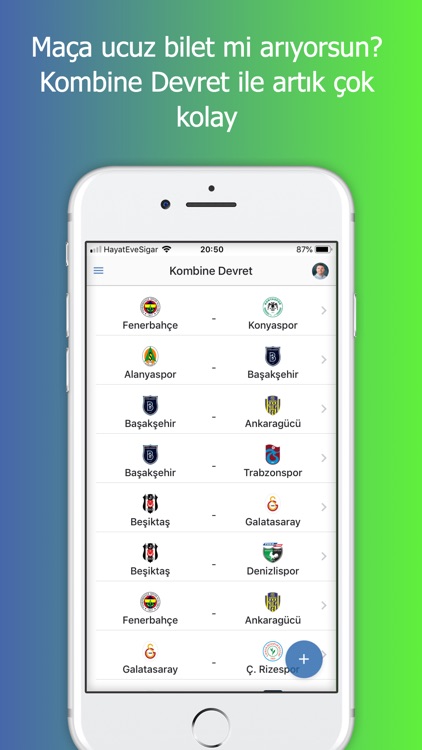 Kombine Devret - Maç Bileti