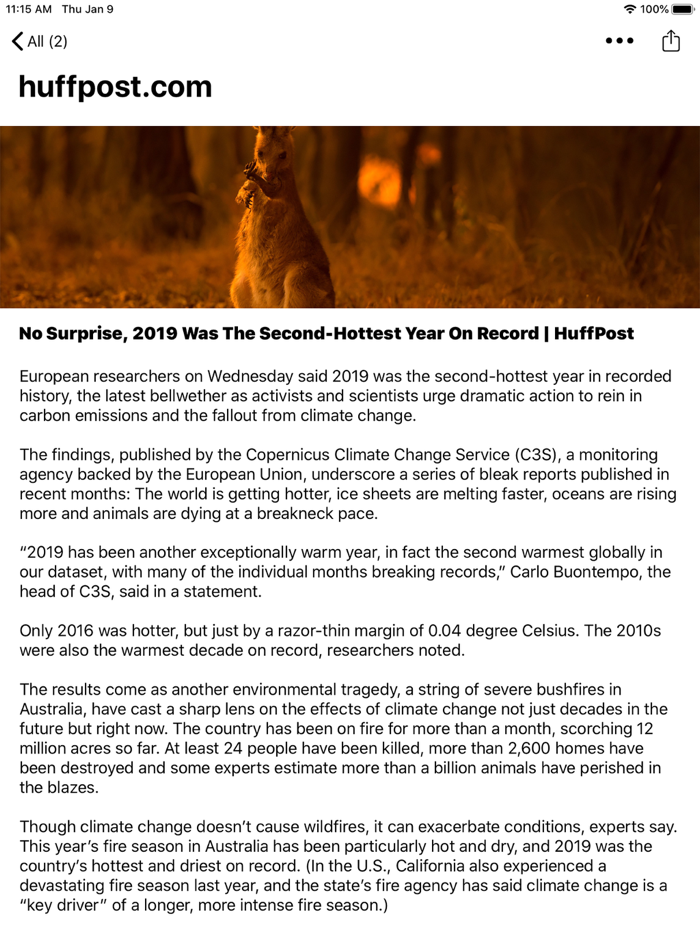 Feather - save articles